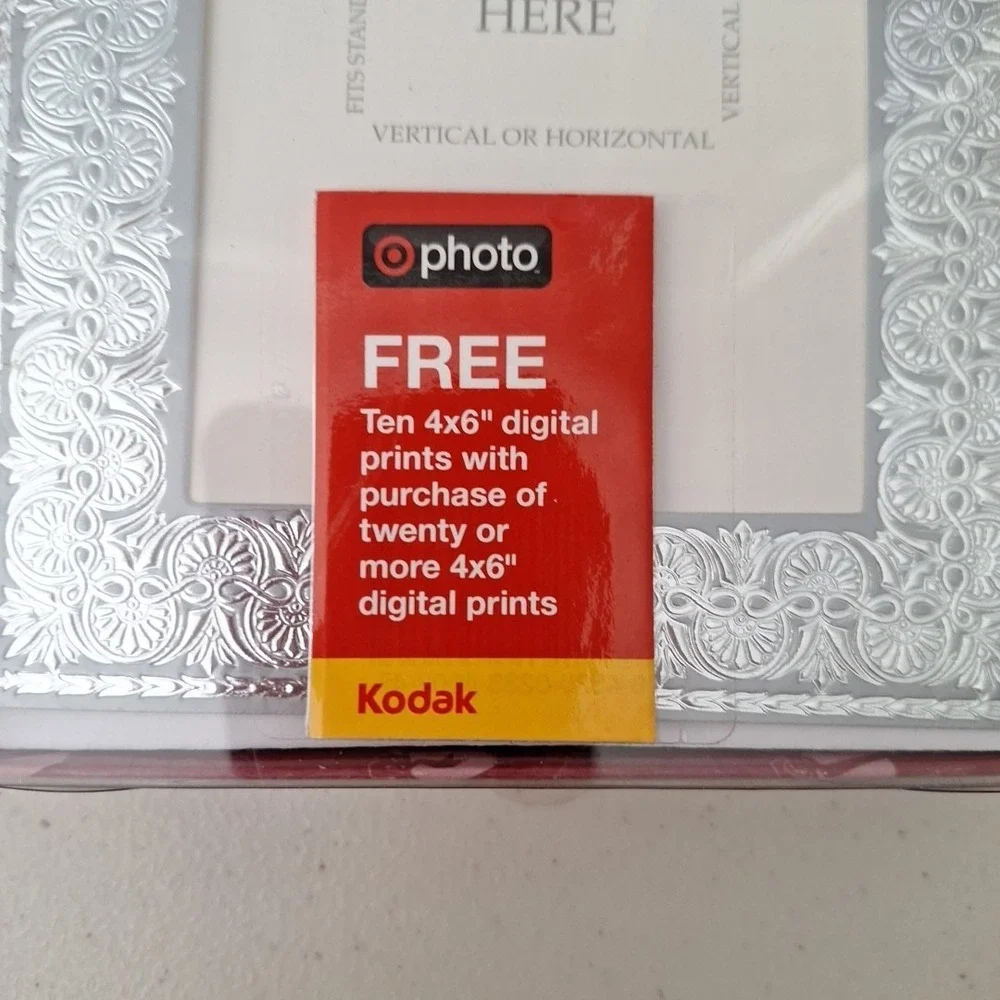Vintage Target Brand Holiday Christmas Photo Greeting Cards Ornate Silver, 16 pk